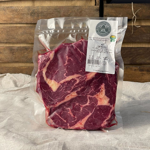 Entrecote gräsbetade pensionerade mjölkkor