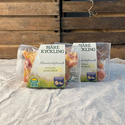 Tvåpack miniklubbor långsamväxande kyckling 580g x 2