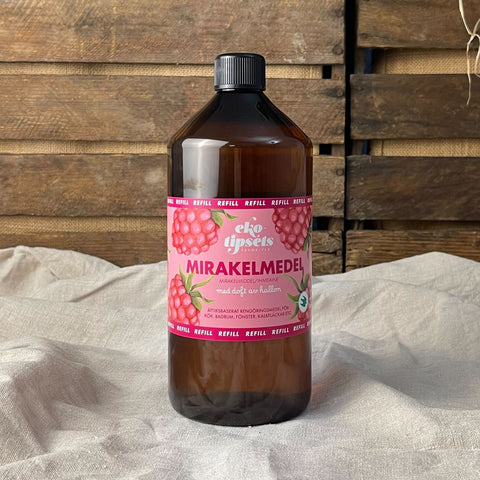 Mirakelmedel refill hallon, 1 liter